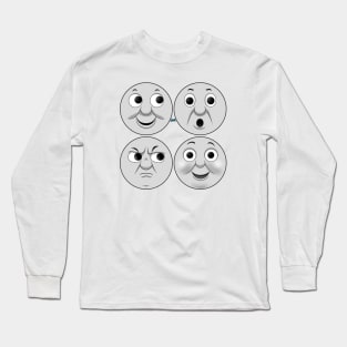 Faces of Percy the Small Engine Long Sleeve T-Shirt